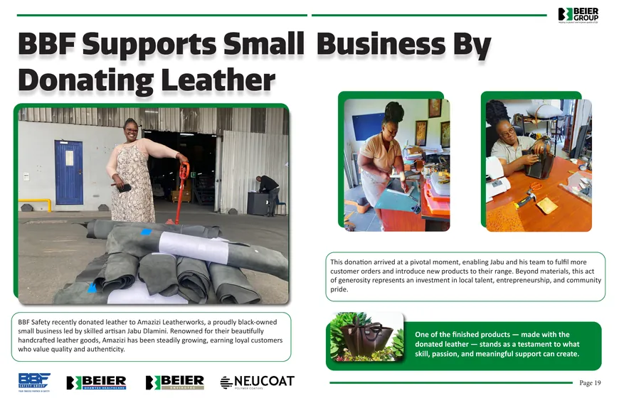Newsletter spread: BBF equips future engineers